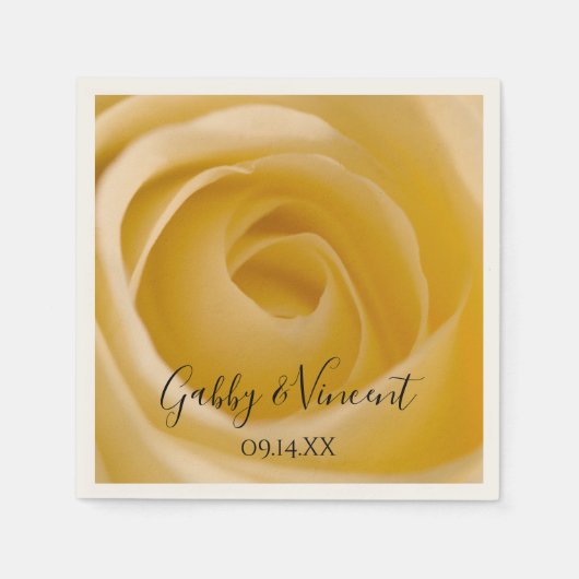 White Rose Floral Wedding Servet (Voorkant)