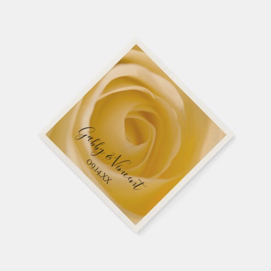 White Rose Floral Wedding Servet (Hoek)