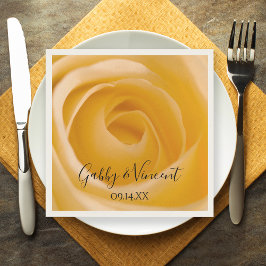 White Rose Floral Wedding Servet