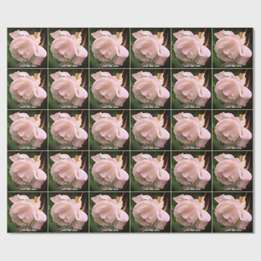 White Rose Flower, aangepast Cadeaupapier (Vlak)