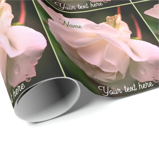 White Rose Flower, aangepast Cadeaupapier (Rol Hoek)