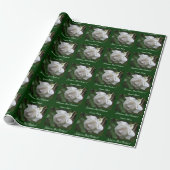 White Rose Flower, aangepast Cadeaupapier (Uitgerold)