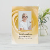 White Rose Flower begrafenisdienst Programmakaart (Staand voorkant)