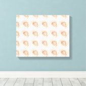 White Rose Flower Canvas Afdruk (Insitu (Houten vloer))