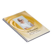 White Rose Flower Funeral Memorial Gastenboek Notitieboek (Rechterzijde)