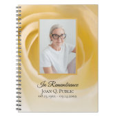 White Rose Flower Funeral Memorial Gastenboek Notitieboek (Voorkant)