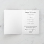 White Rose Flower Funeral Memorial Service Gevouwe Programma (Binnen)