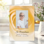 White Rose Flower Funeral Memorial Service Gevouwe Programma