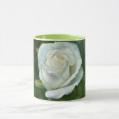 White Rose Flower Garden Art Mok Cup (Midden)