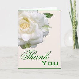 White Rose Flower Hartelijk dank Wenskaart Bedankkaart