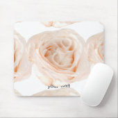 White Rose Flower Muismat (Met muis)