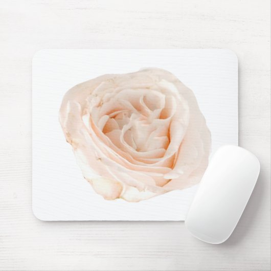 White Rose Flower Muismat (Met muis)