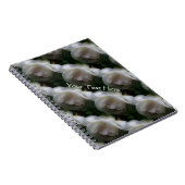 White Rose Flower Natuur Art Patroon Notitieboek (Rechterzijde)