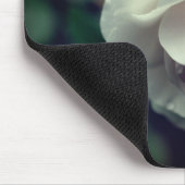 White Rose Flower Raindrop Muismat (Hoek)