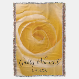 White Rose Flower Wedding Keepslag Deken