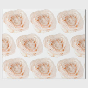 White Rose Flower Wrapping Paper Cadeaupapier