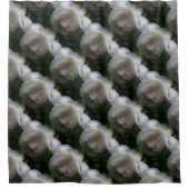 White Rose Flowers Natuur Art Pattern Douchegordijn (Voorkant)