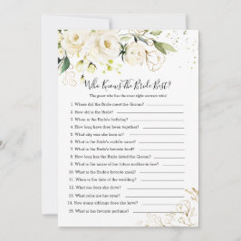 White Rose Foliage die de beste bride kent Kaart