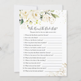 White Rose Foliage die de beste bride kent Kaart