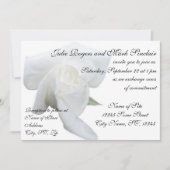 White Rose Formal Wedding Persoonlijke Uitnodiging (Voorkant)