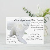White Rose Formal Wedding Persoonlijke Uitnodiging (Staand voorkant)
