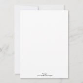 White Rose Formal Wedding Persoonlijke Uitnodiging (Achterkant)