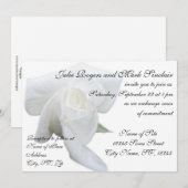 White Rose Formal Wedding Persoonlijke Uitnodiging (Voorkant / Achterkant)