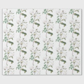 White Rose Garden Flower Floral Pattern Art Cadeaupapier (Vlak)