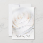 White Rose gepersonaliseerde bruiloft RSVP Kaartje (Voorkant)