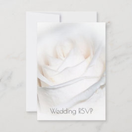 White Rose gepersonaliseerde bruiloft RSVP Kaartje