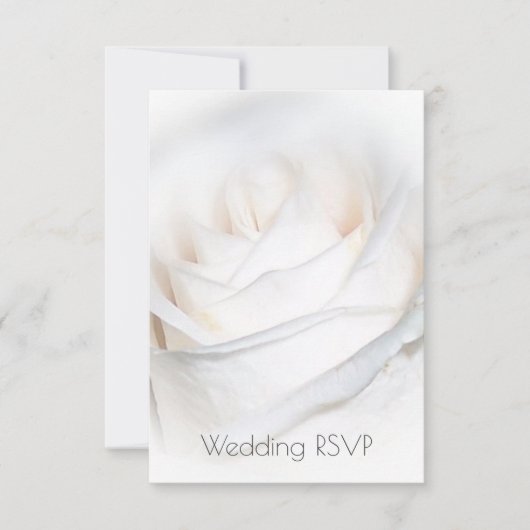 White Rose gepersonaliseerde bruiloft RSVP Kaartje (Voorkant)