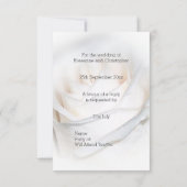 White Rose gepersonaliseerde bruiloft RSVP Kaartje (Achterkant)