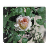 White Rose Glass Cutting Board Snijplank (Voorkant)