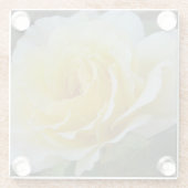 White Rose Glass Onderzetter (Achterkant)