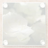 White Rose - Glass Onderzetter (Achterkant)