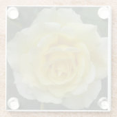 White Rose Glass Onderzetter (Achterkant)