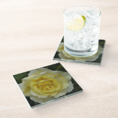 White Rose Glass Onderzetter Glazen Onderzetter (Schuin)
