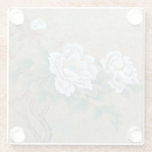 White Rose Glazen Onderzetter (Achterkant)