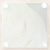 White Rose Glazen Onderzetter (Achterkant)