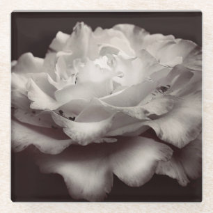 White Rose Glazen Onderzetter