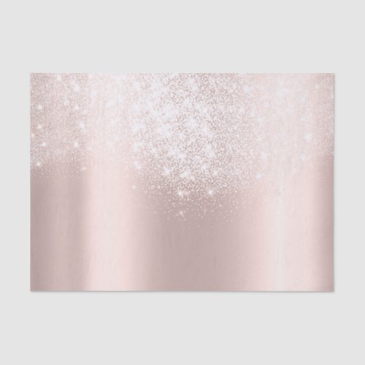 White Rose Gold Blush Metallic Sand Blush Dust Tissuepapier (Voorkant)
