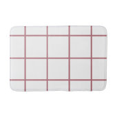 White Rose Gold Checkered Pattern Badmat (Voorkant)