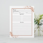 White Rose Gold Foliage Recipe Multomap Page (Staand voorkant)