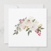 White Rose Gold Geometric Lijst Christelijk Wedden Kaart (Achterkant)