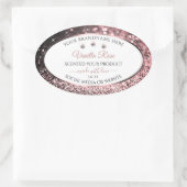 White Rose Gold Glitter Product Labels Rhinestones (Tas)