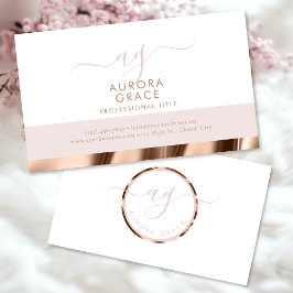 White Rose Gold Grace Visitekaartje