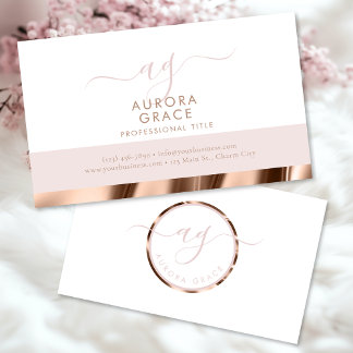 White Rose Gold Grace Visitekaartje