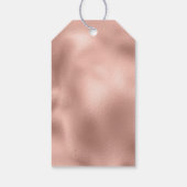 White Rose Gold Merry Christmas Tree Cadeaulabel (Achterkant)