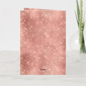 White Rose Gold Merry Christmas Tree Kaart (Achterkant)