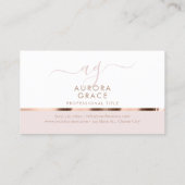 White Rose Gold Serenity Visitekaartje (Achterkant)